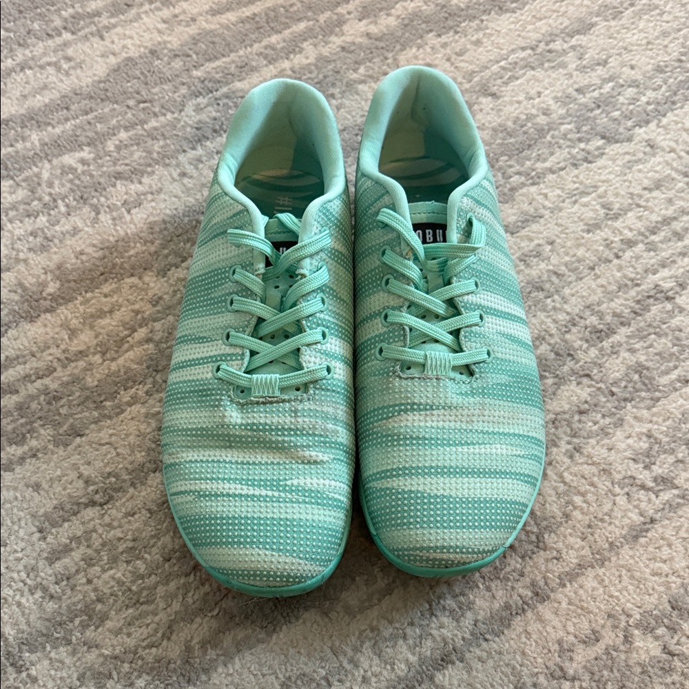 Mint Green Knit Lace-Up Sneakers No Bull